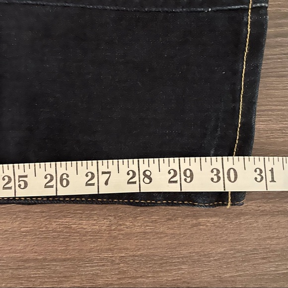 7 For All Mankind Slim Illusion Mid Rise Roxanne Skinny Jeans Classic Dark - Picture 12 of 14